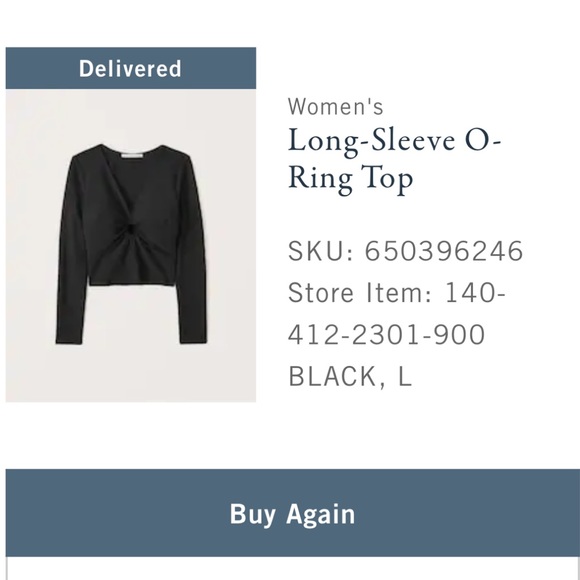 A&F Black Top - Picture 1 of 1